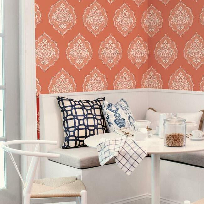 signet-medallion-damask-wallpaper-coral-york-wallcoverings-dm4981