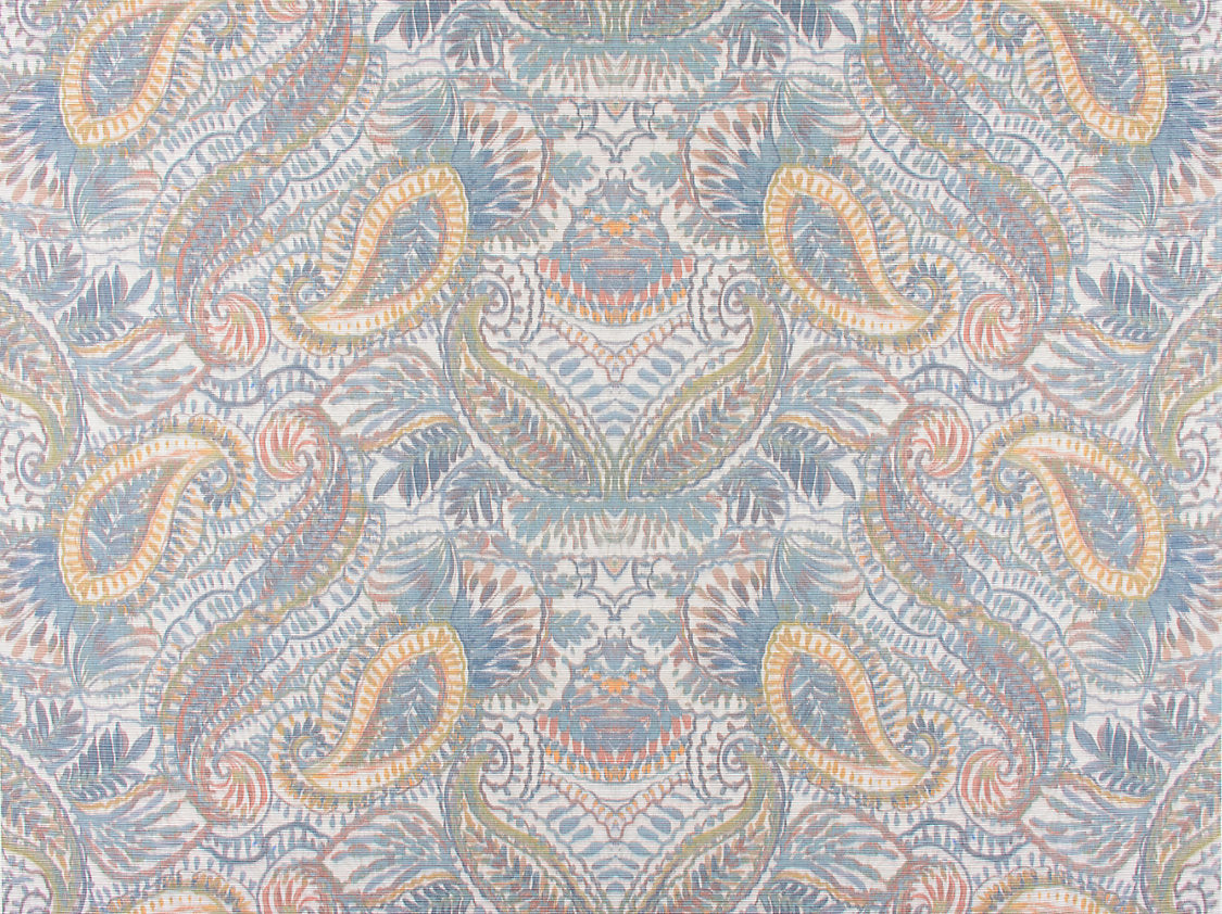 Indra - Slate Blue/Multi - Scalamandre Fabric