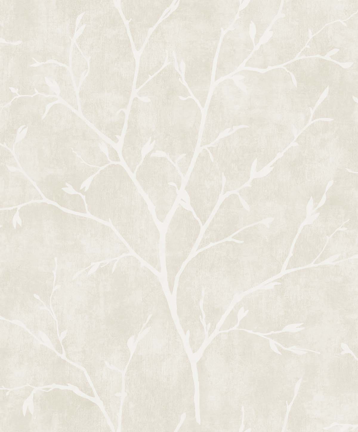 Seabrook Designs EW10208 White Heron Avena Branches  Wallpaper Mica