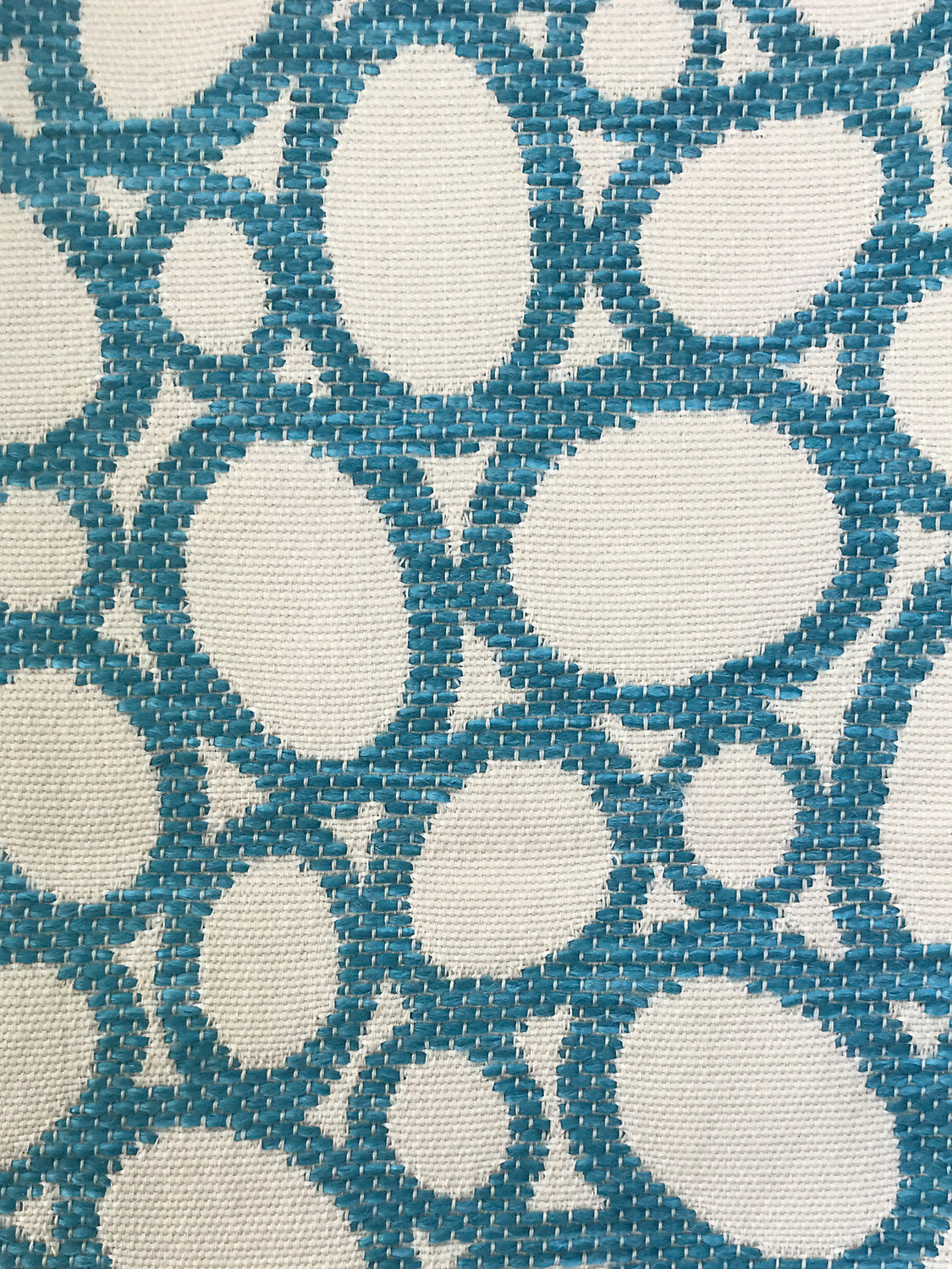 Madagascar Ovals Fr - Aqua - Scalamandre Fabric