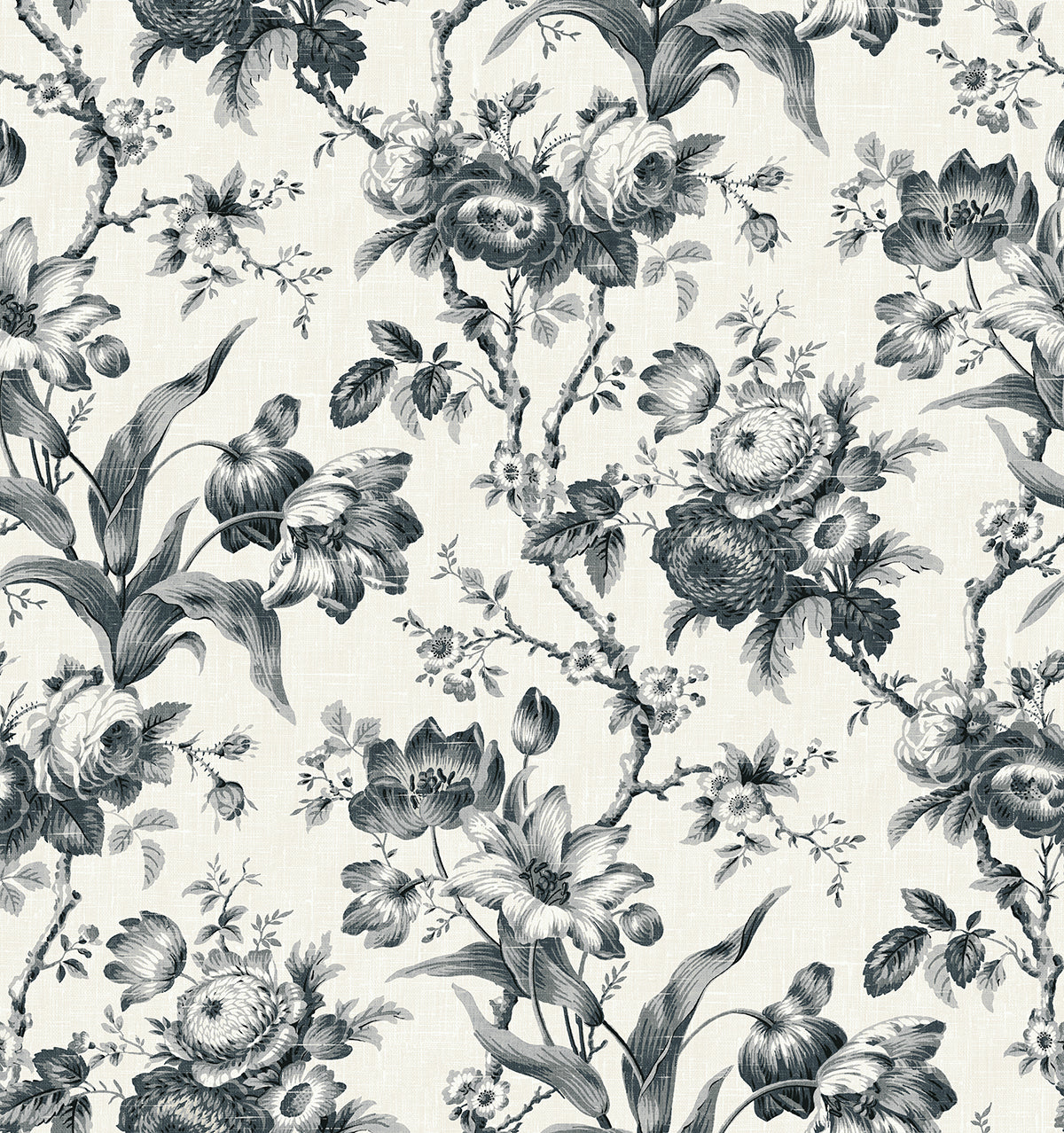 Seabrook Designs FC61200 French Country En Rose  Wallpaper Poppy Seed