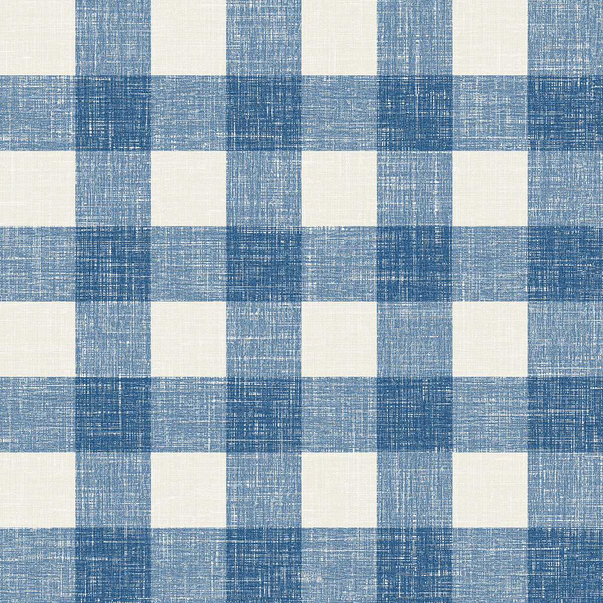 Seabrook Designs FC62302 French Country Bebe Gingham  Wallpaper Denim Wash