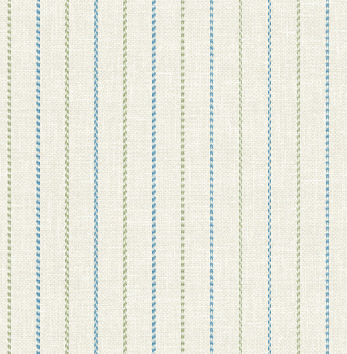 Seabrook Designs FC62512 French Country Andree Stripe  Wallpaper French Blue & Pomme