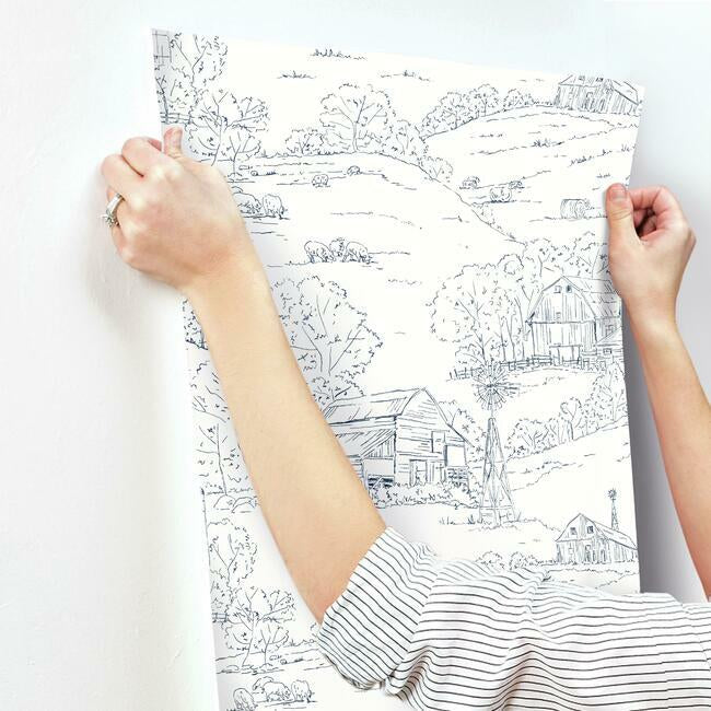 pasture-toile-wallpaper-navy-white-york-wallcoverings-fh4032