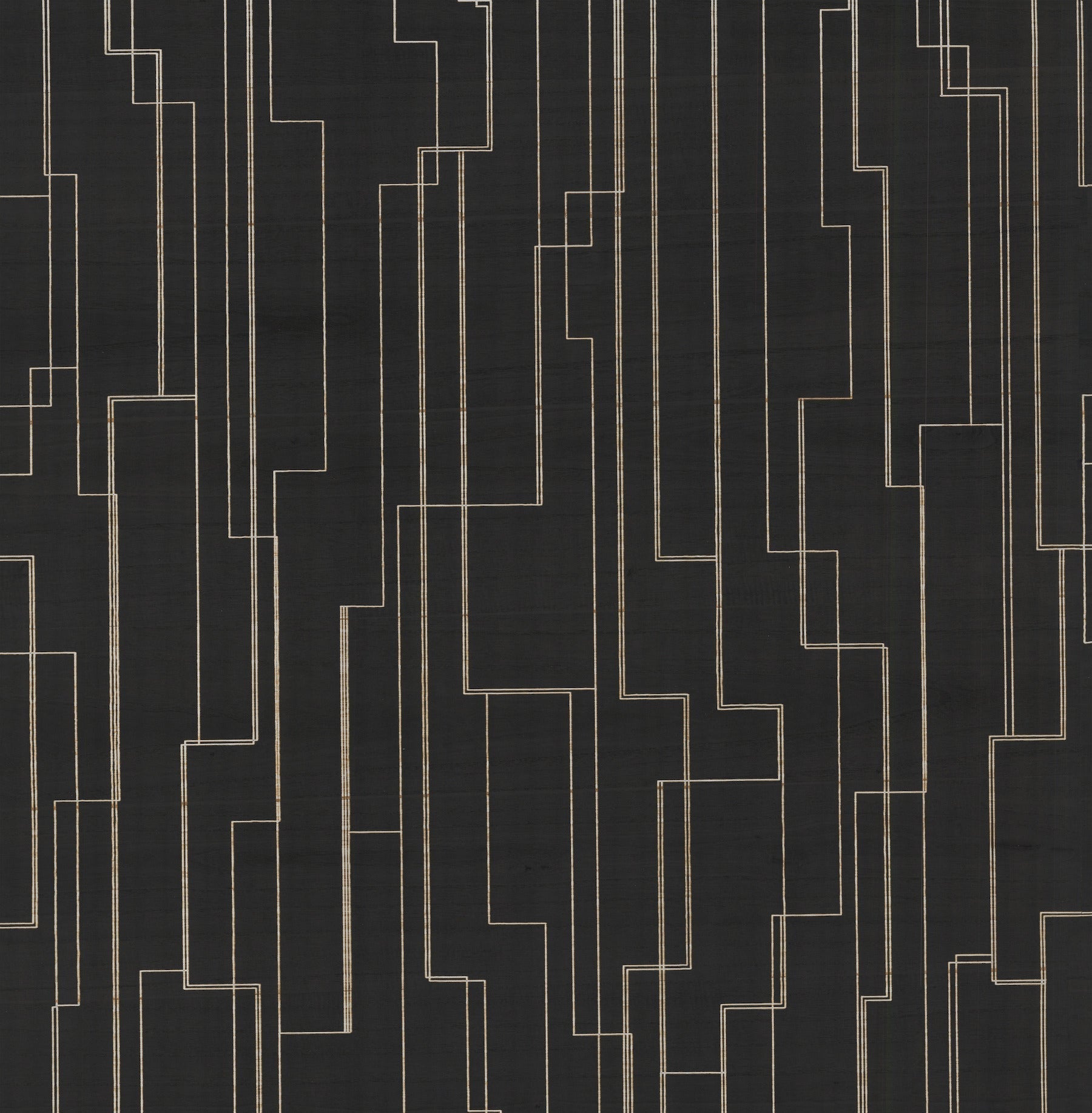 Inlay Line Wallpaper - Black - York Wallcoverings - GV0256