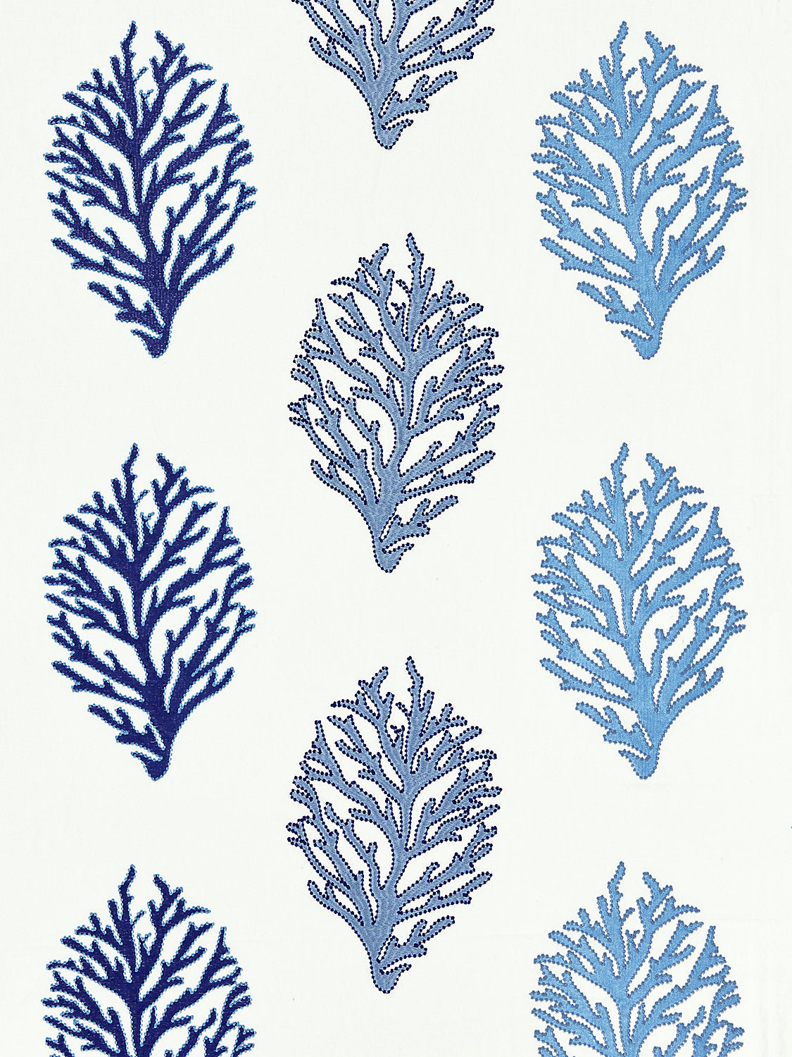 Coral Reef Embroidery - Marine - Scalamandre Fabric
