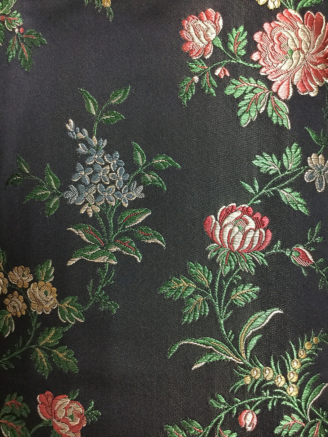 Albatros Lampas - Black - Scalamandre Fabric