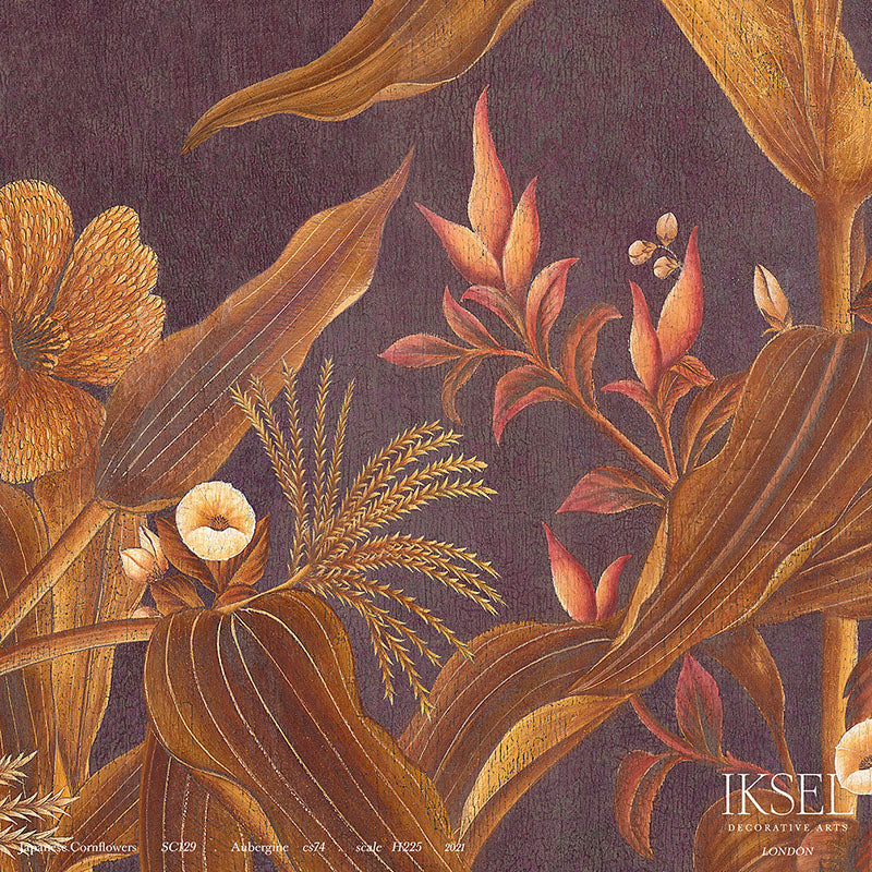 JAPANESE-CORNFLOWERS-AUBERGINE-SCHUMACHER-IK3400