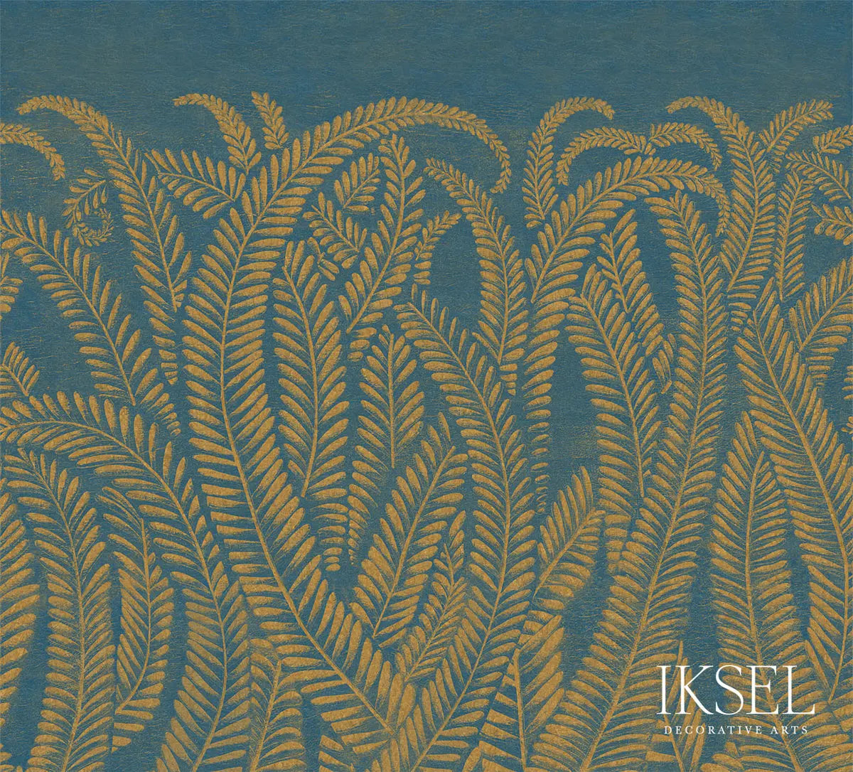 ART-DECO-GOLDEN-FERN-GOLDEN-BLUE-SCHUMACHER-IK8402