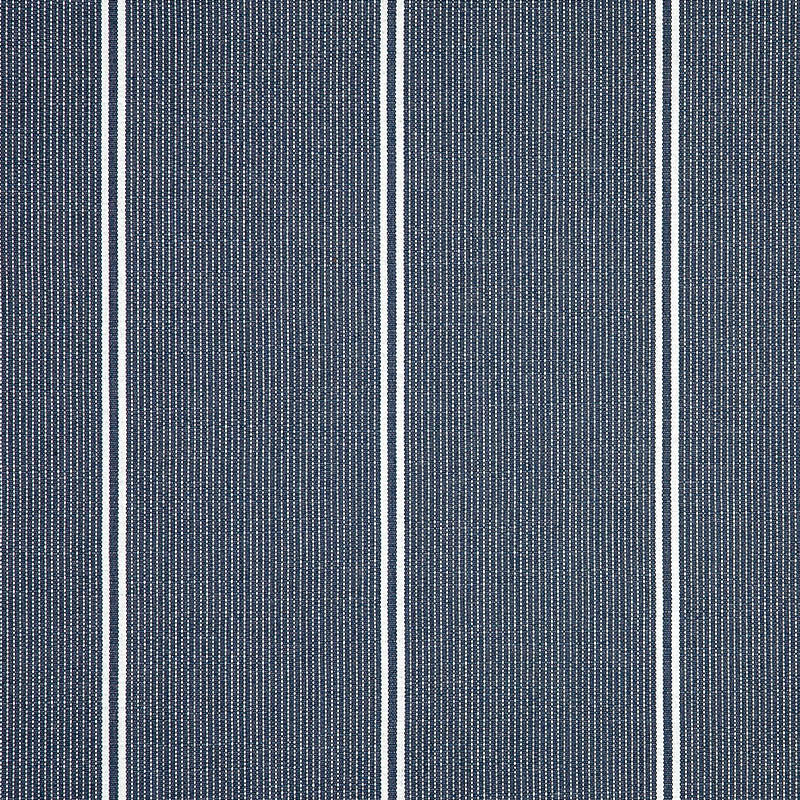 Color: Blue Dark, Fade Resistant: Yes, Material: 100% Sunbrella Acrylic, Mildew Resistant: Yes, Selvedge: Left-Right, Recommended Use: Indoor Outdoor Upholstery Slipcover Cushion Pillow, Warranty: 5 Year, Water Repellent: Yes, Width: 54", Type: Stripe, Repeat: 4.5Vx0H