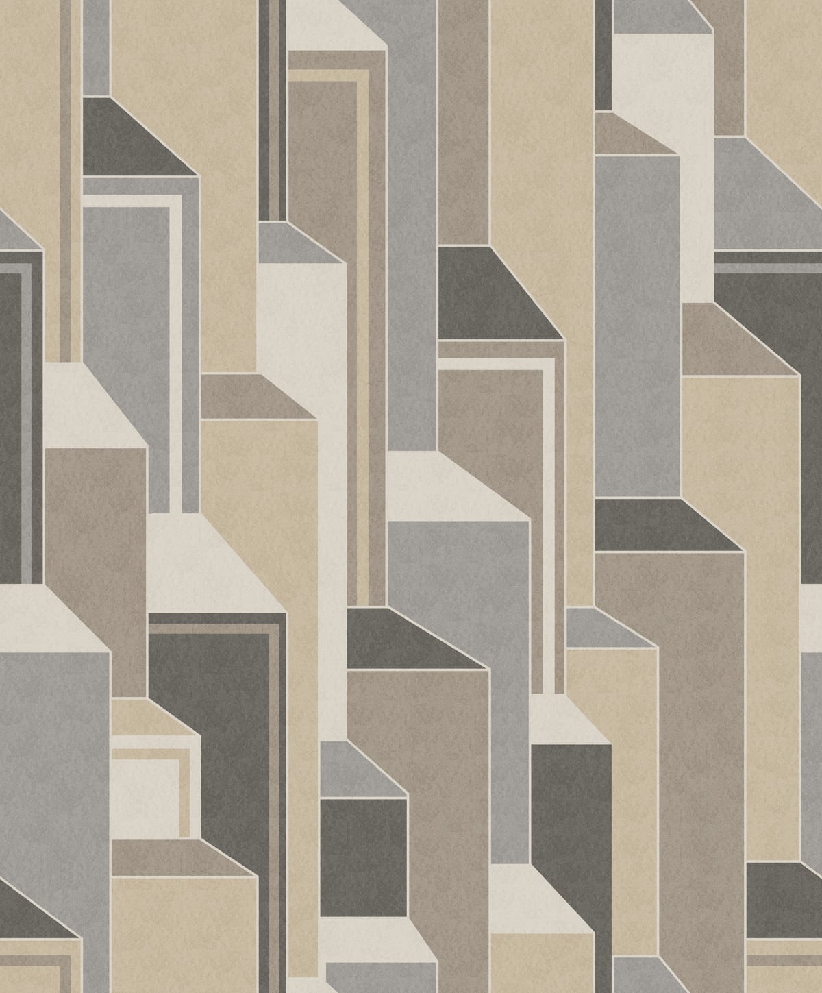 Seabrook Designs KTM1320 Mondrian Deco Geometric  Wallpaper Latte & Graphite