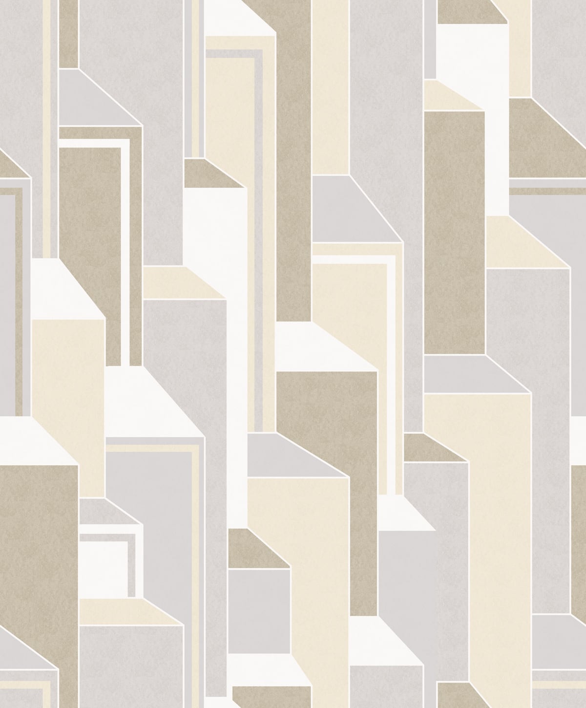 Seabrook Designs KTM1340 Mondrian Deco Geometric  Wallpaper French Vanilla & Pavestone