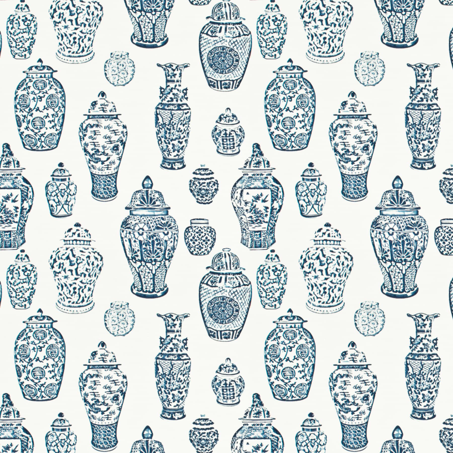 Lainey 1 Blue/white by Stout Fabric
