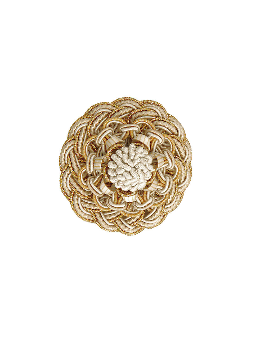 Siecle Rosette - Gilded Alabaster - Scalamandre Trim