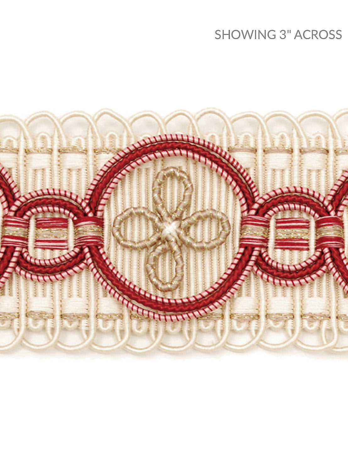 Siecle Montesquieu Galon - Raspberry - Scalamandre Trim