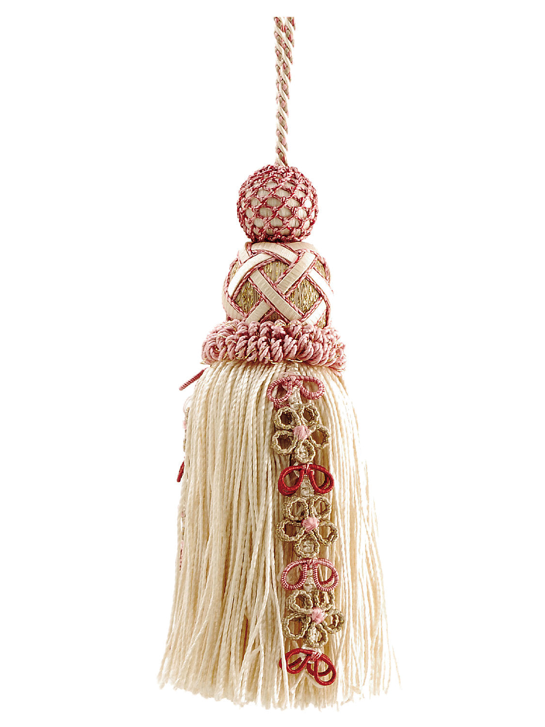 Siecle Key Tassel - Raspberry