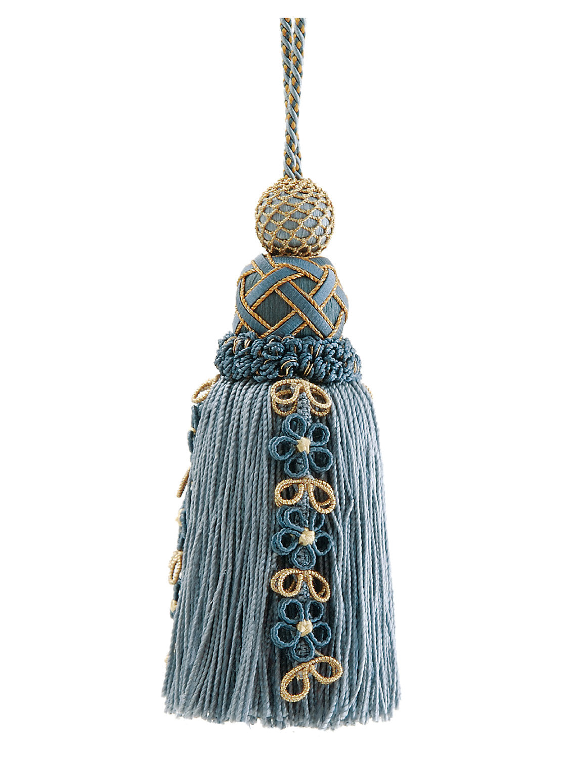 Siecle Key Tassel - French Blue - Scalamandre Trim