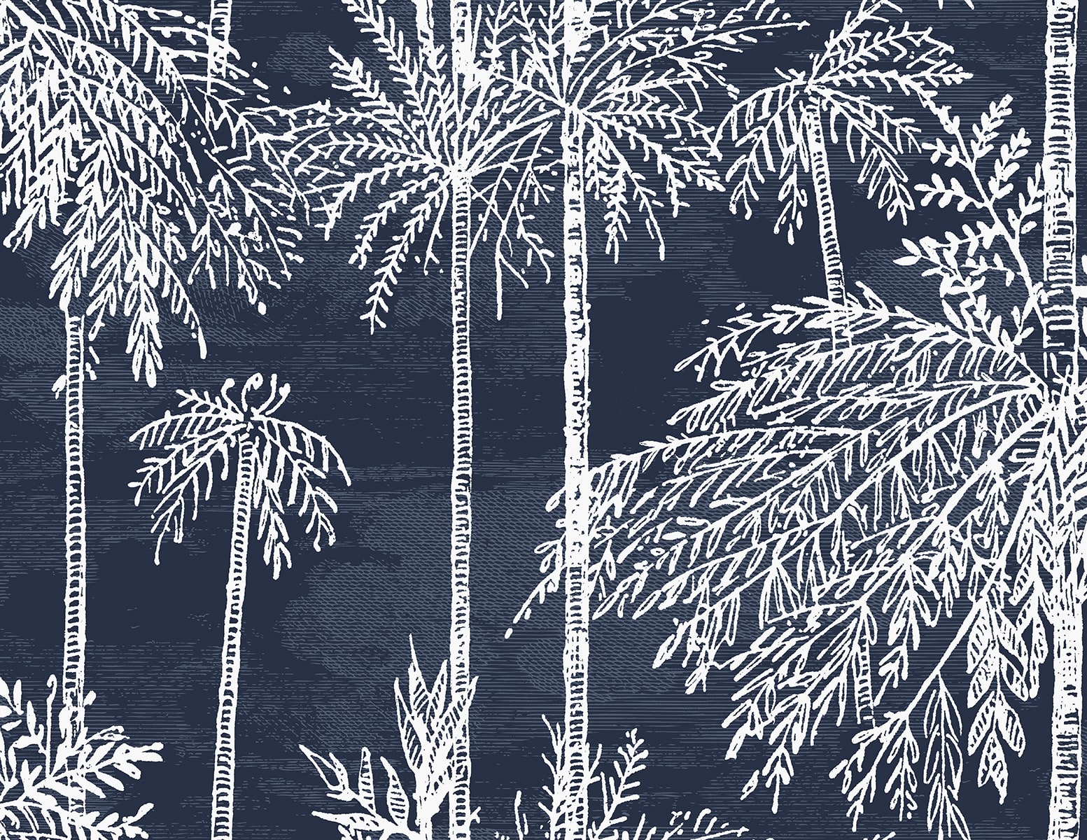 Lillian August LN40212 Coastal Haven Palm Grove  Embossed Vinyl  Wallpaper Midnight Sky