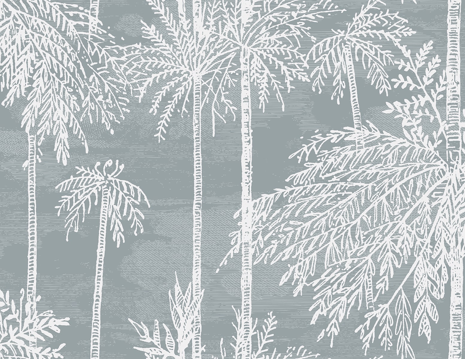 Lillian August LN40218 Coastal Haven Palm Grove  Embossed Vinyl  Wallpaper Bluestone