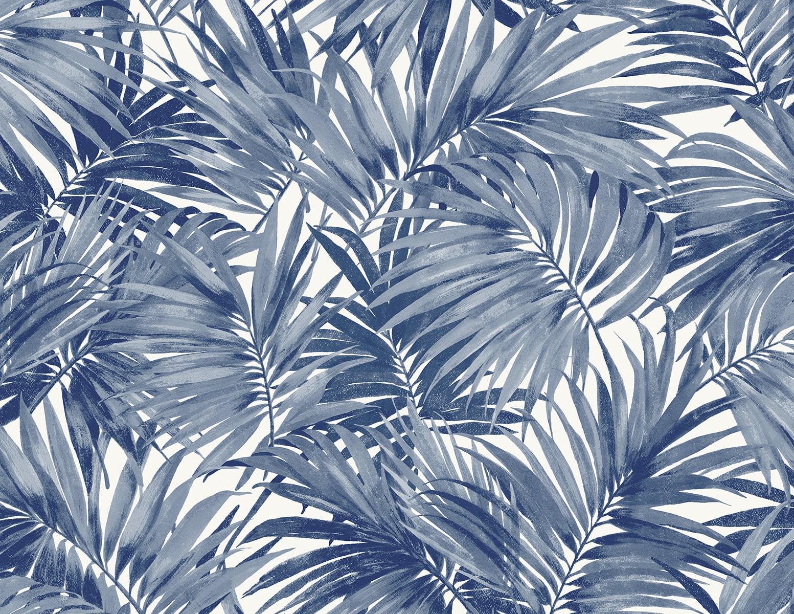 Lillian August LN40712 Coastal Haven Cordelia Tossed Palms Embossed Vinyl  Wallpaper Pacific Blue