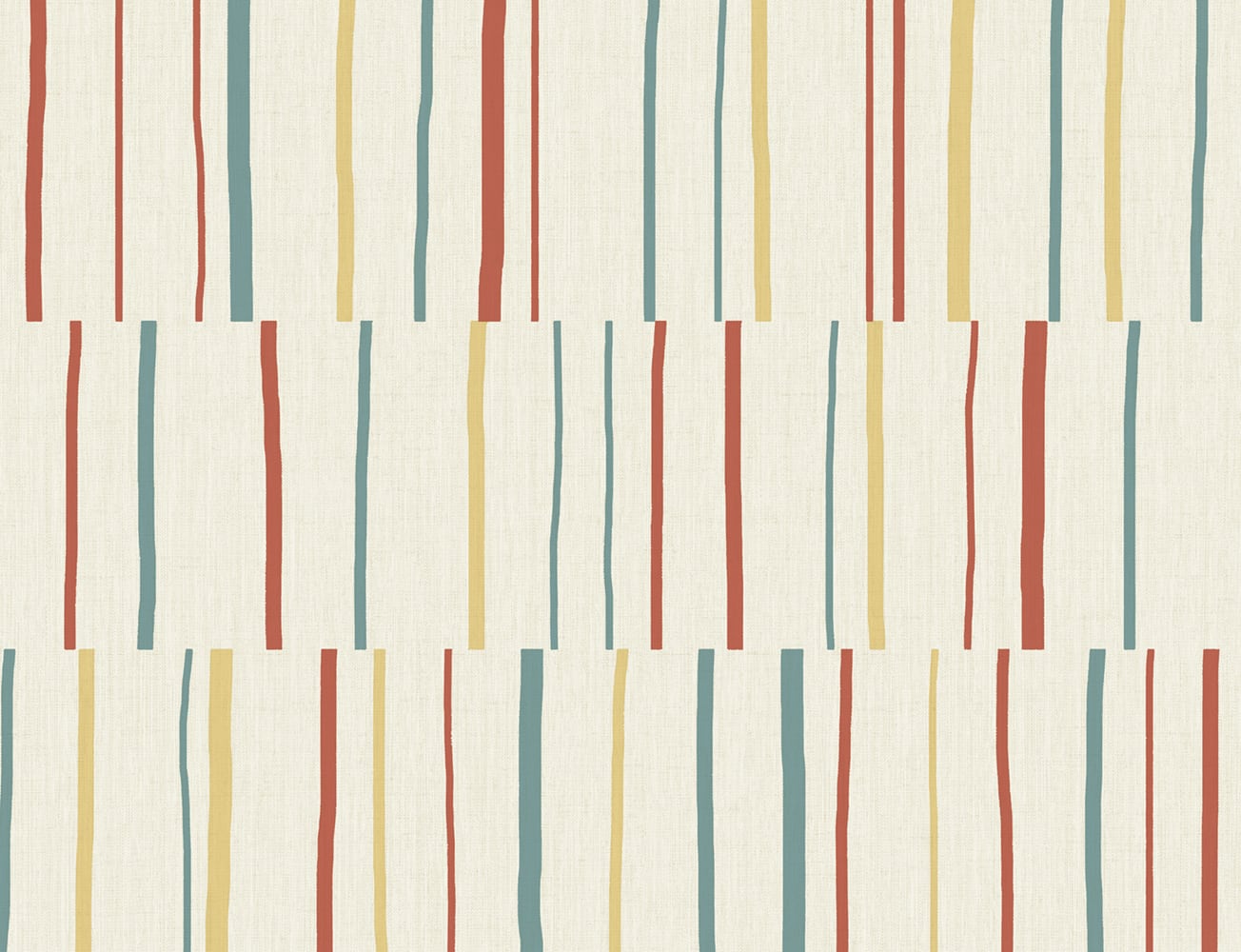 Seabrook Designs LW51201 Living with Art Block Lines  Wallpaper Vermillion, Sunflower, and Teal