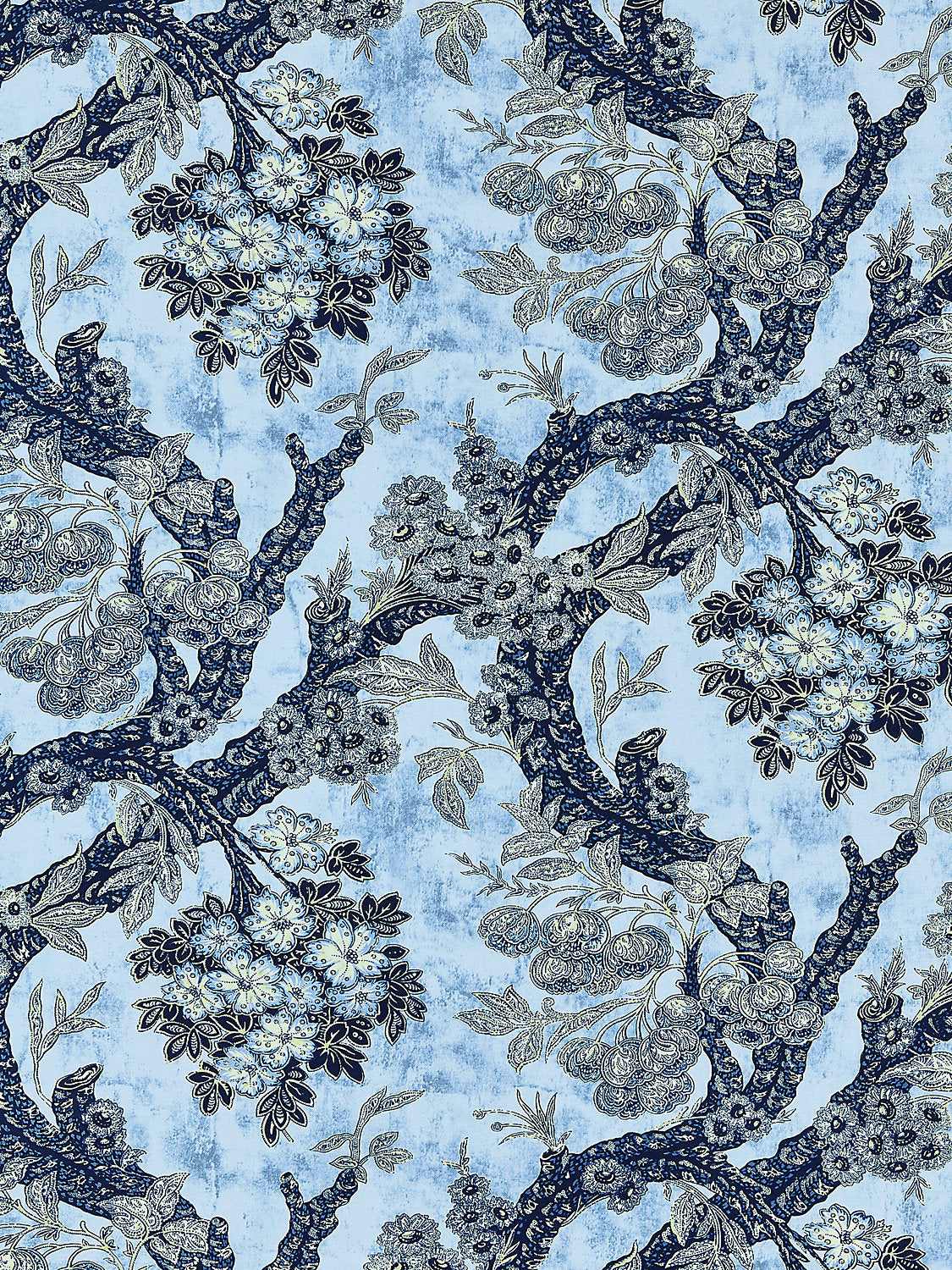 Summerhouse Hill - Blues - Scalamandre Fabric