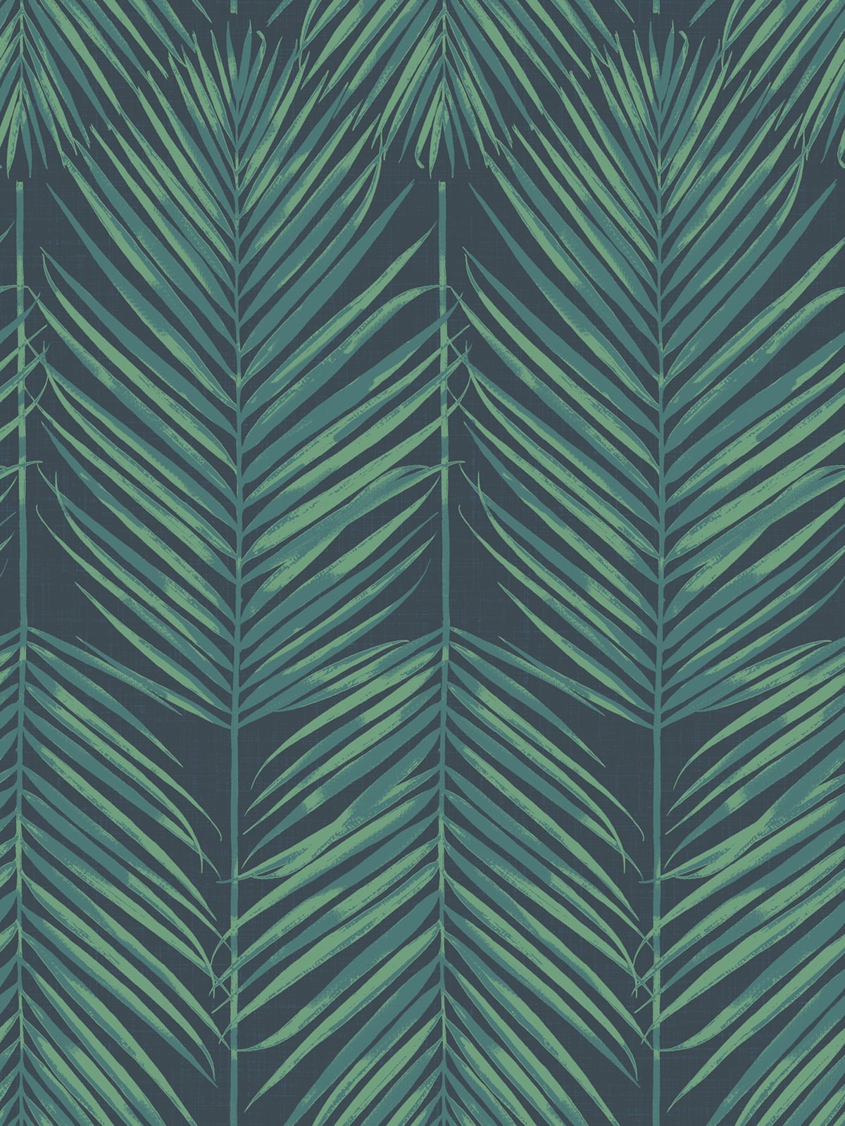 Seabrook Designs MB30004 Beach House Paradise Palm  Wallpaper Tropic Midnight