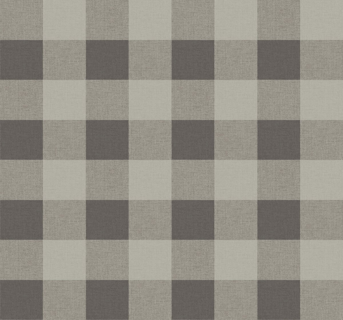 Seabrook Designs MB31906 Beach House Picnic Plaid  Wallpaper Black Sands