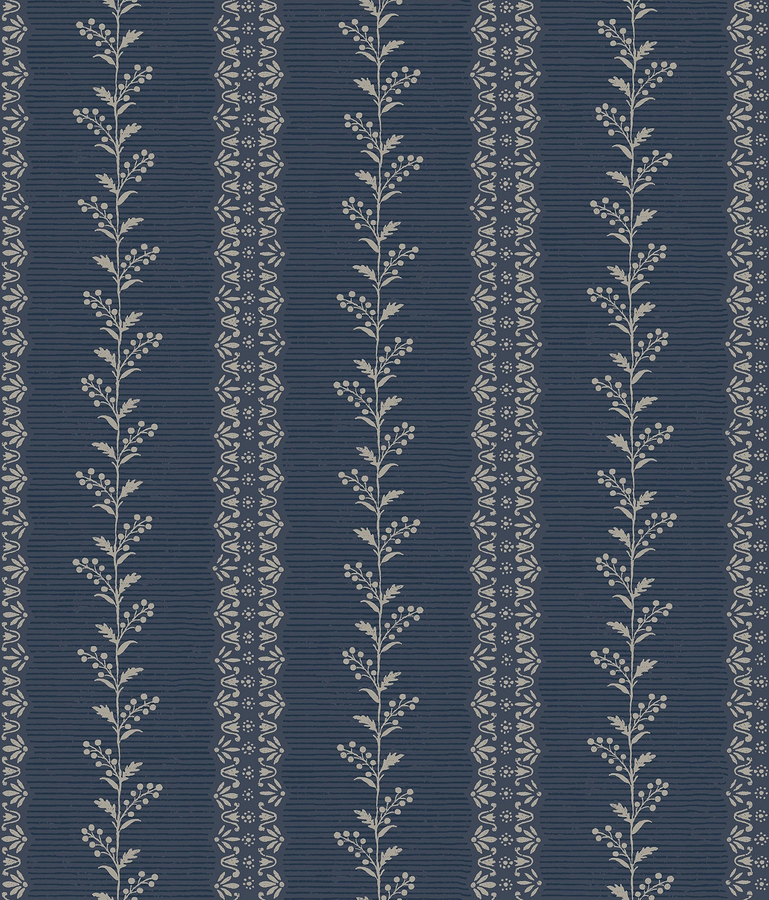 Everleigh Wallpaper - Navy - York Wallcoverings - MF4766