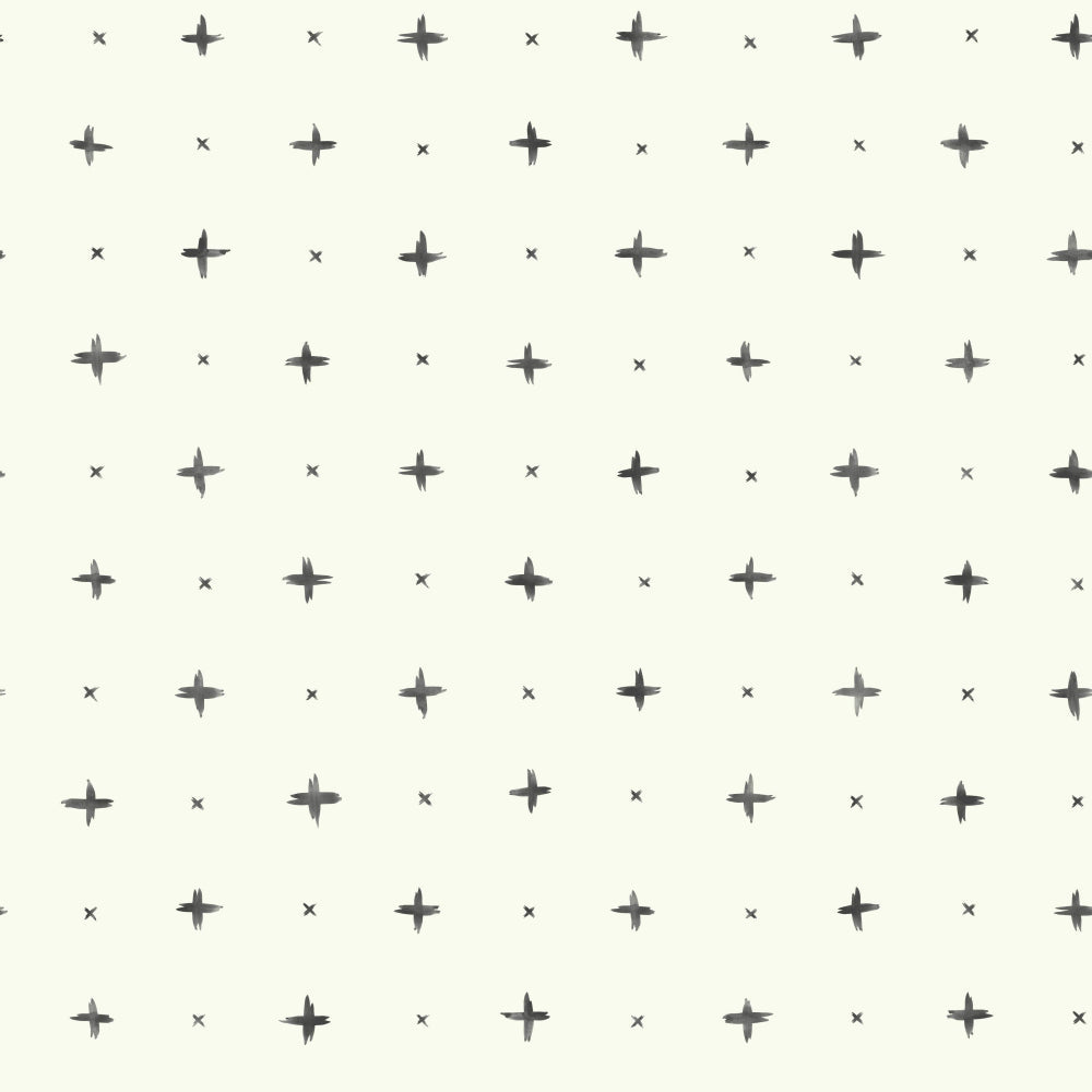 Cross Stitch Wallpaper - Black - York Wallcoverings - MK1100