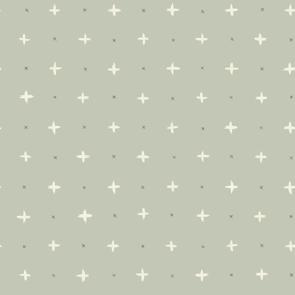 Cross Stitch Wallpaper - Sunday Stroll/Green - York Wallcoverings - MK1103