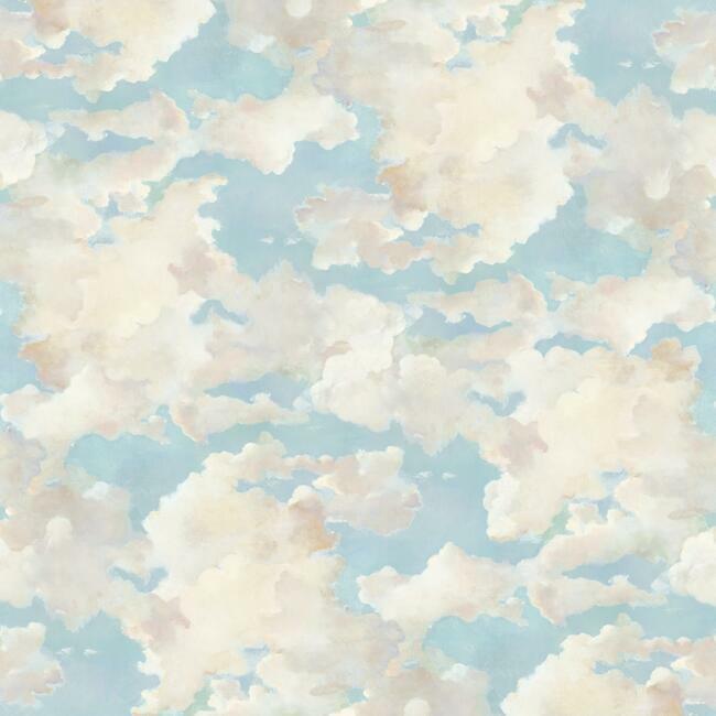 Cloud Over Wall Mural - Sky Blue - York Wallcoverings - MU0295M