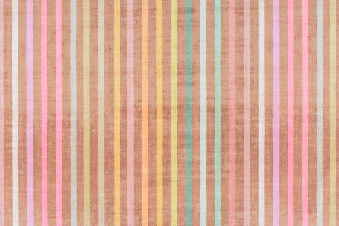 Grand Stripe Printed Velvet - Pales