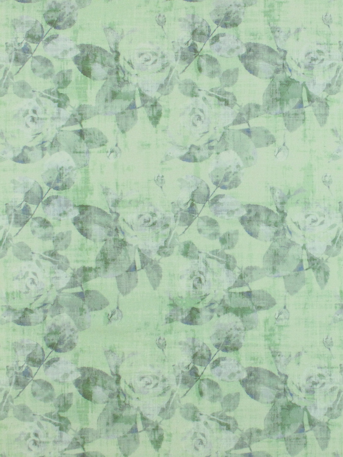 Rose Trellis Printed Velvet - Green - Scalamandre Fabric