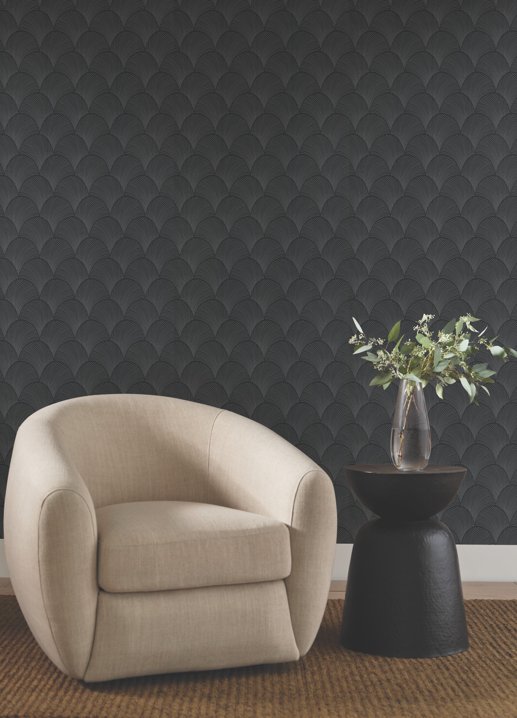 metallic-scallop-wallpaper-black-york-wallcoverings-nt6105