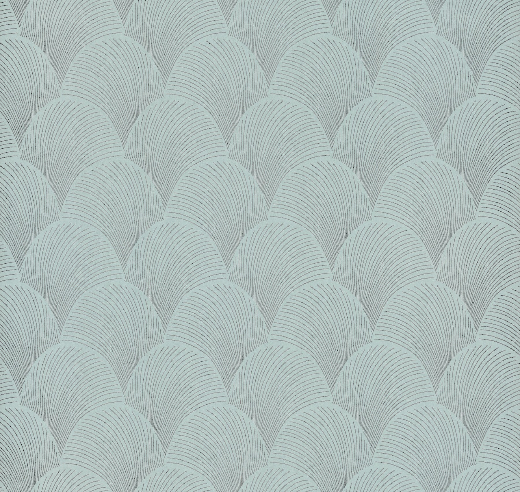 Metallic Scallop Wallpaper - Blue Pearl - York Wallcoverings - NT6108