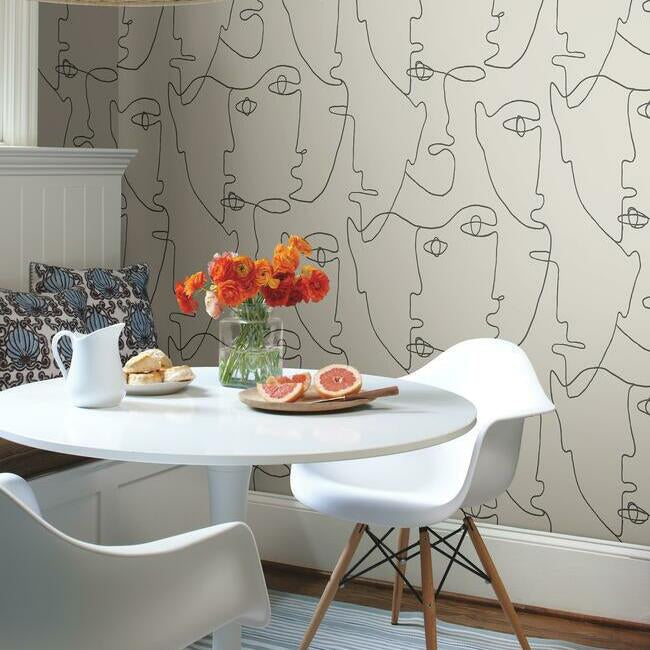 pablo-portraits-premium-peel-stick-wallpaper-linen-charcoal-york-wallcoverings-psw1055rl