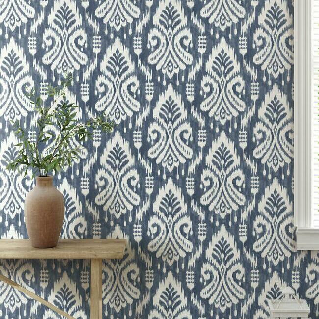 hawthorne-ikat-premium-peel-stick-wallpaper-demin-york-wallcoverings-psw1143rl