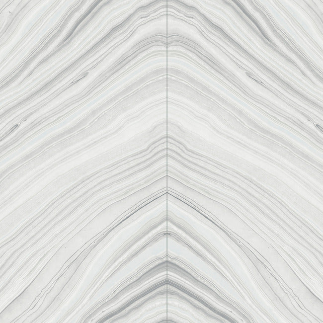 Onyx Strata Premium Peel + Stick Wallpaper - Sheer Grey - York Wallcoverings - PSW1422RL