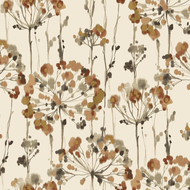 Flourish Premium Peel + Stick Wallpaper - Burnt Orange - York Wallcoverings - PSW1429RL