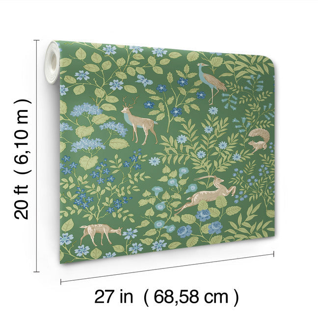 woodland-floral-premium-peel-stick-wallpaper-meadow-green-york-wallcoverings-psw1437rl