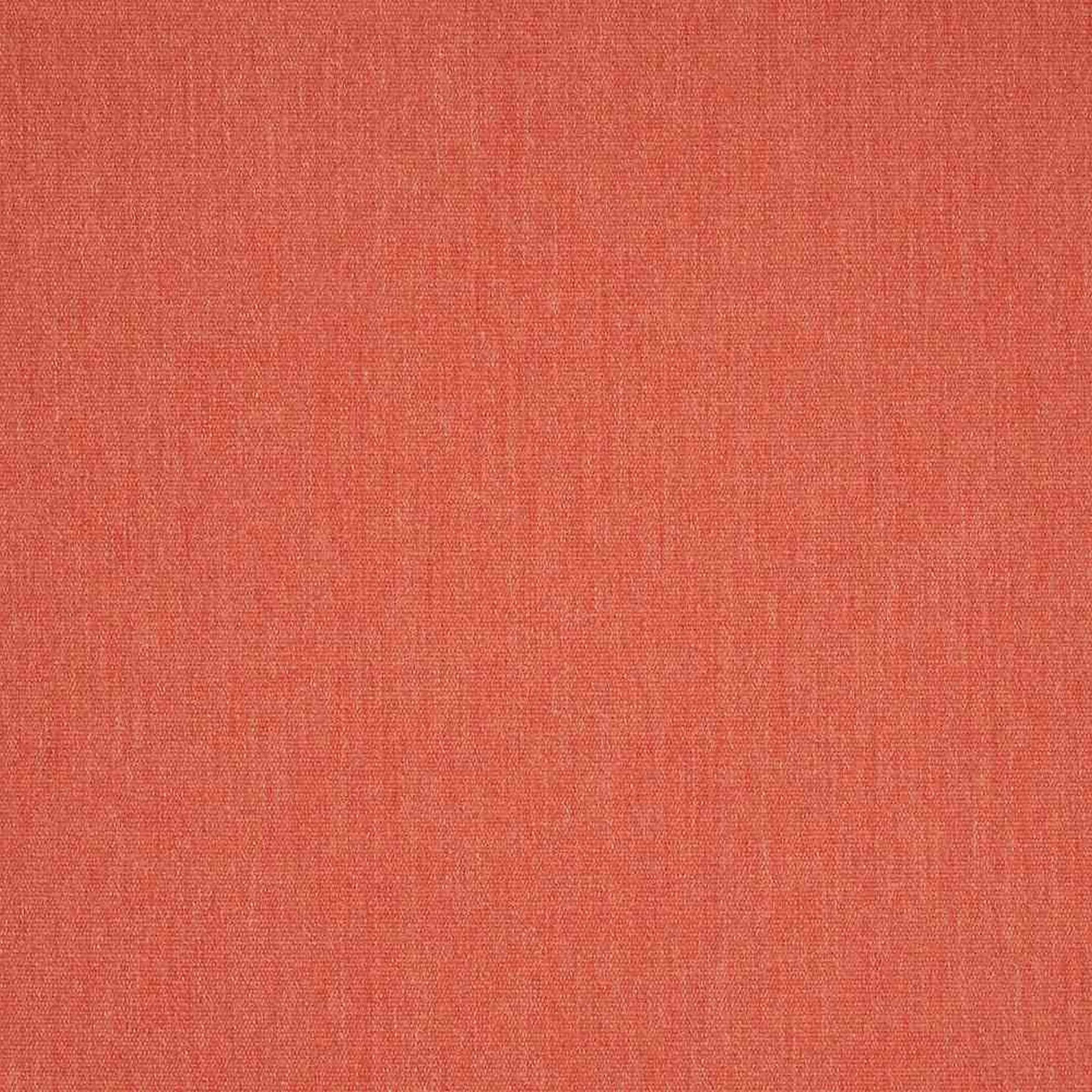 Color: Orange Coral Rust, Material: 100% Sunbrella Acrylic, Mildew Resistant: Yes, Pattern Direction: Left to Right, Recommended Use: Indoor Outdoor Upholstery Cushion Pillow Drapery, Warranty: 5 Year, Water Repellent: Yes, Width: 54", Type: Canvas Solid, Pattern Direction: Up the roll, Repeat: N/A