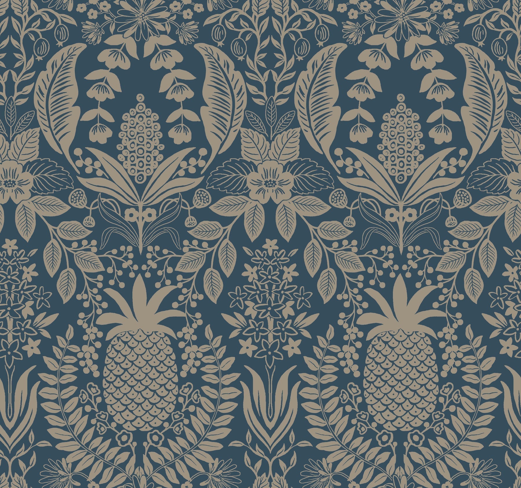 pineapple-damask-wallpaper-navy-york-wallcoverings-rf7486