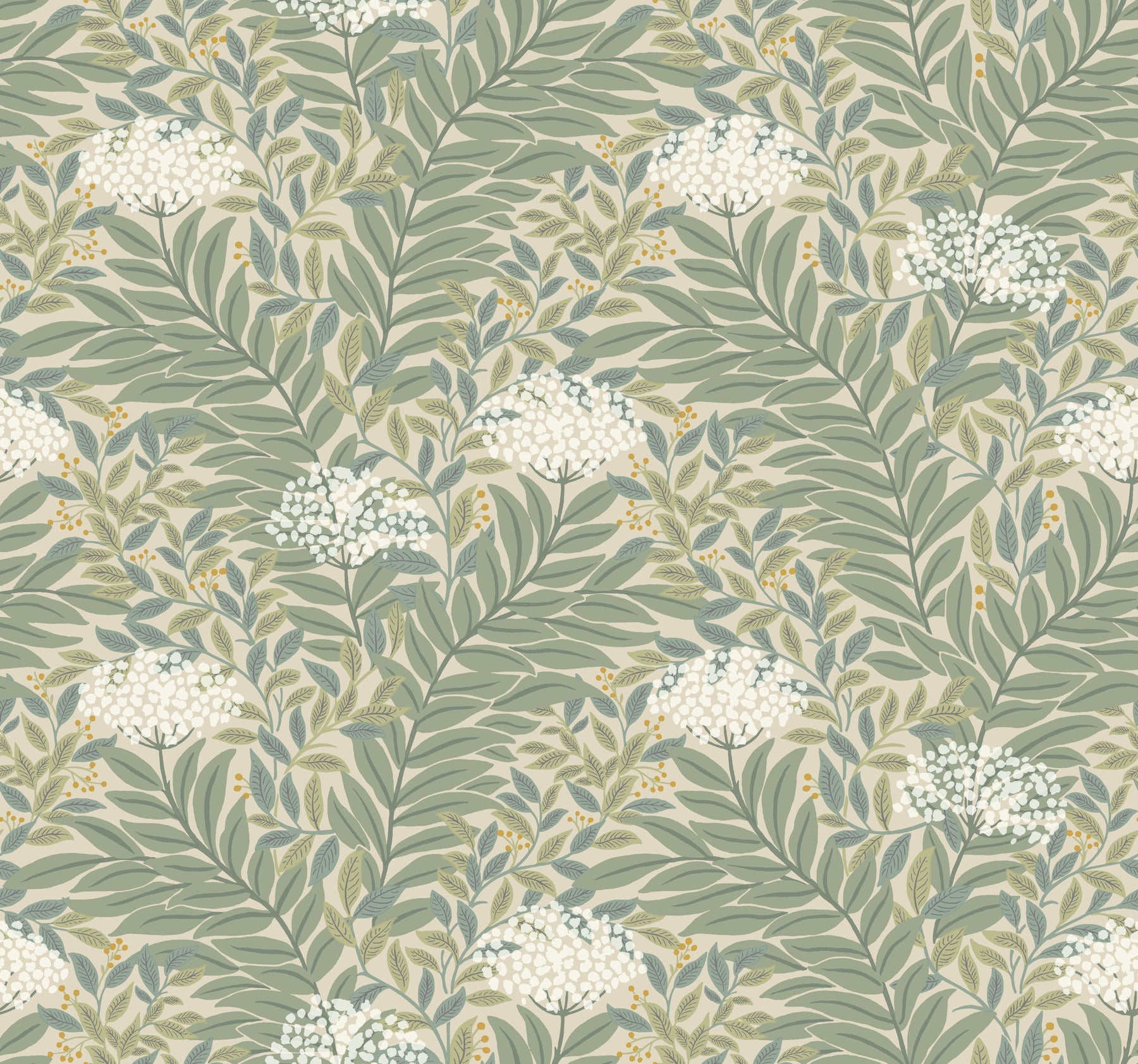 Highgrove Wallpaper - Linen - York Wallcoverings - RF7502