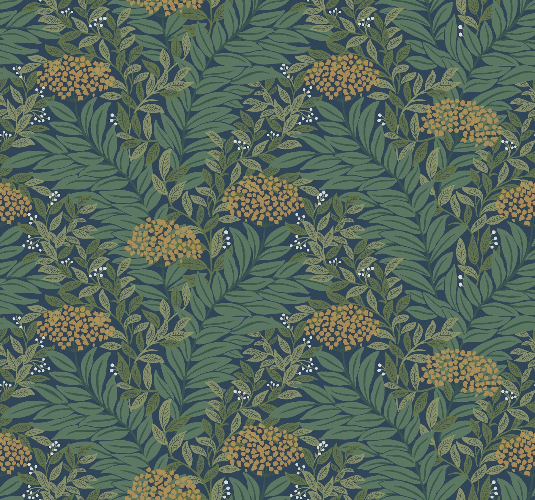 Highgrove Wallpaper - Navy - York Wallcoverings - RF7505