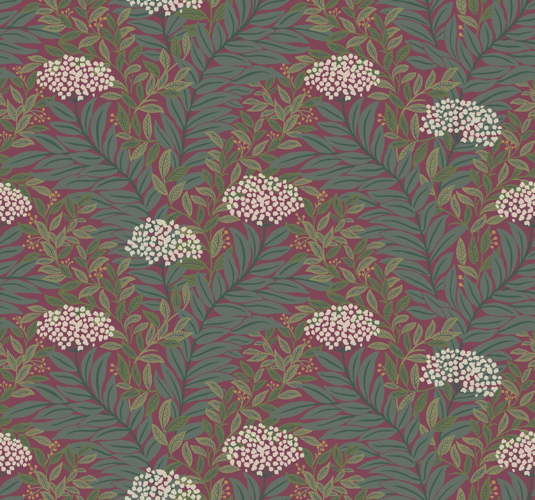 Highgrove Wallpaper - Burgundy - York Wallcoverings - RF7506