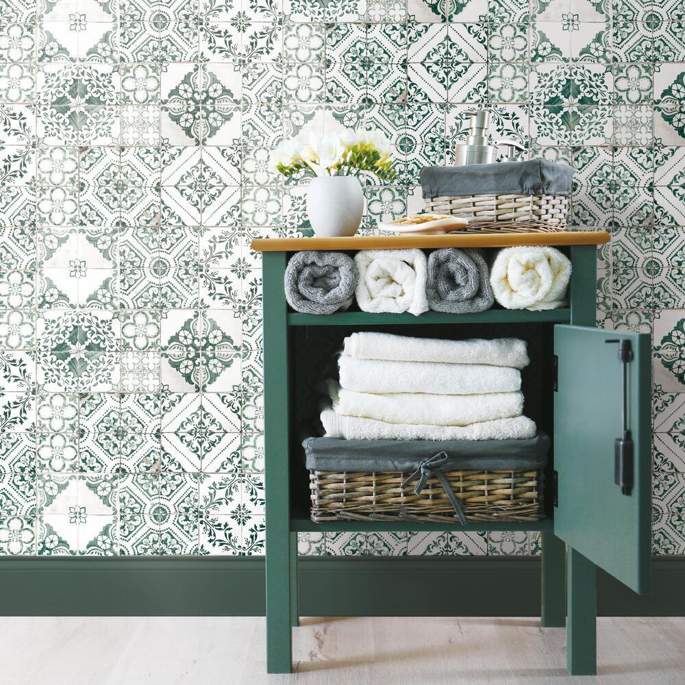 mediterranean-tile-peel-and-stick-wallpaper-teal-york-wallcoverings-rmk11281wp