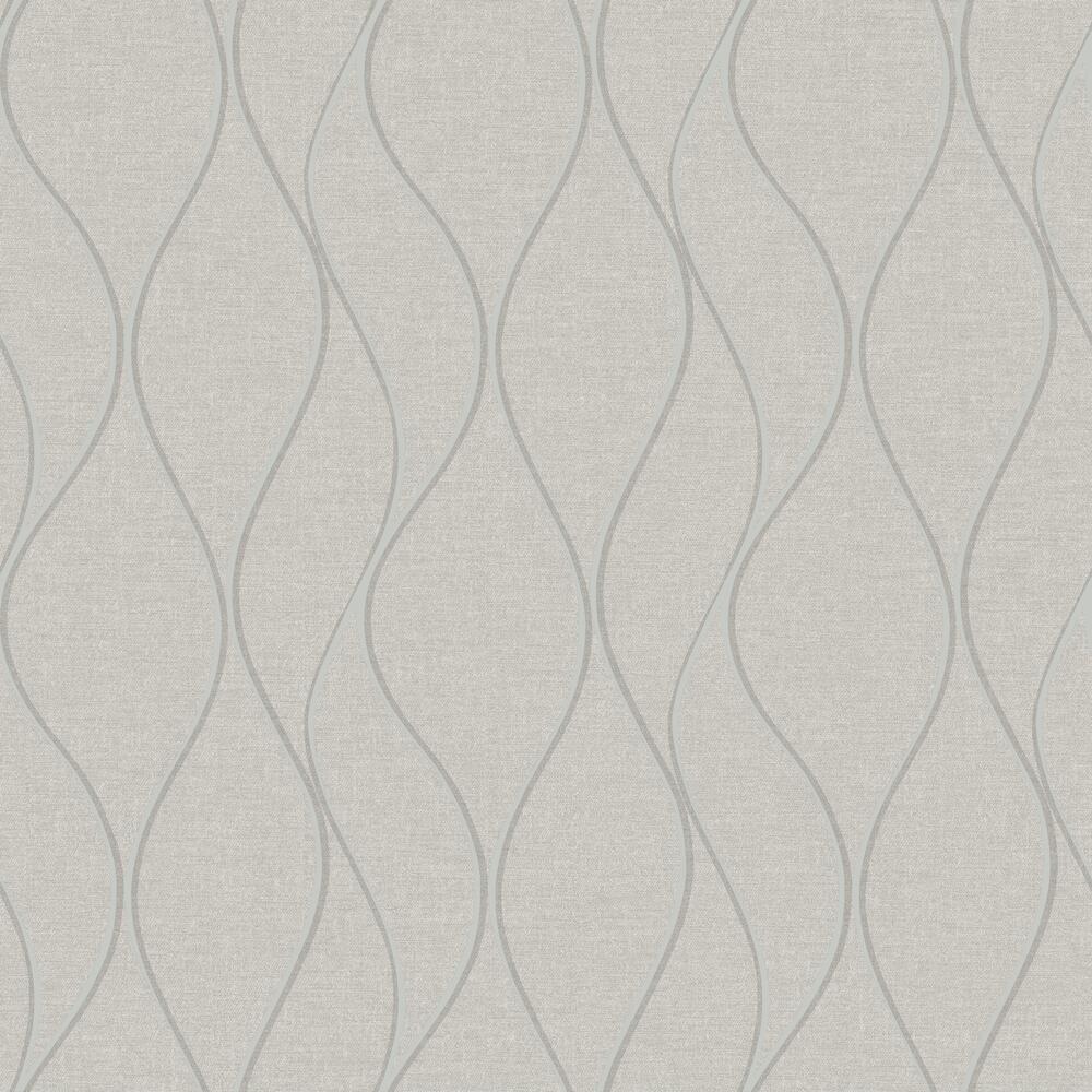 Wave Ogee Peel and Stick Wallpaper - Beige - York Wallcoverings - RMK11292WP