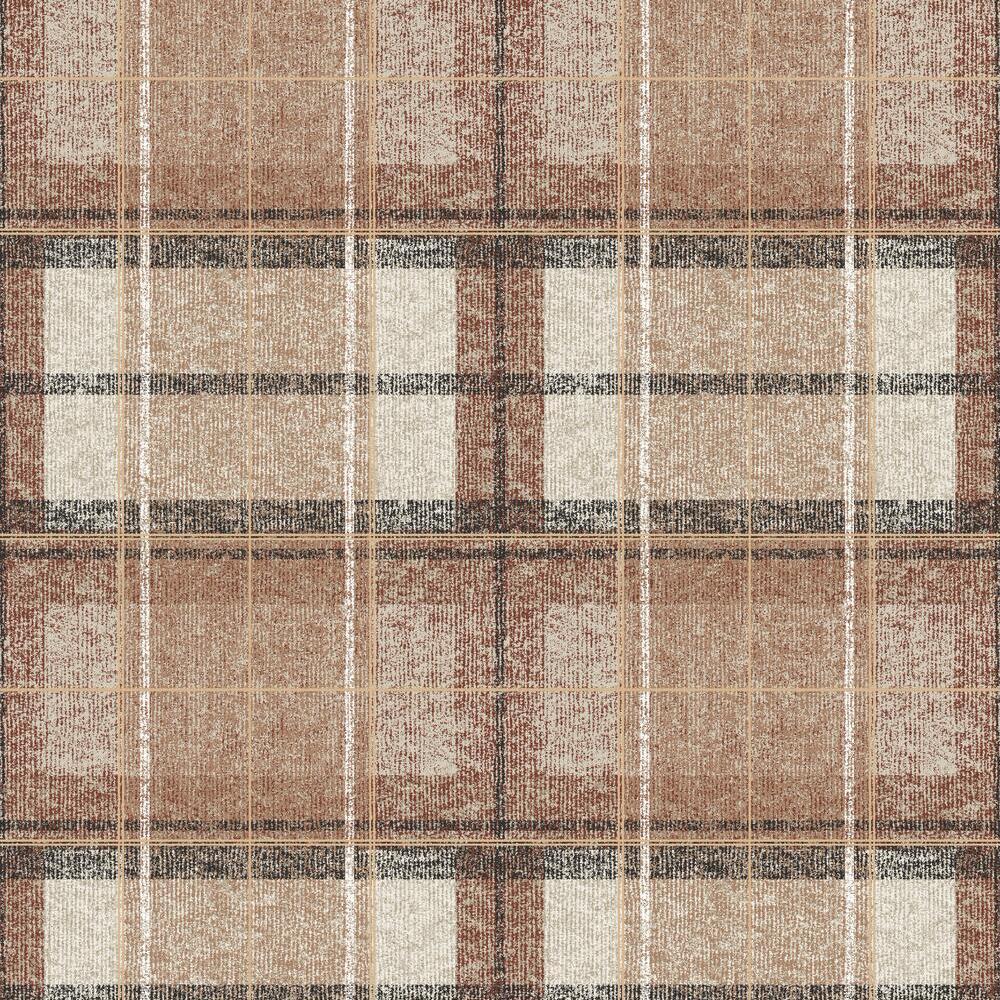 Tweed Plaid Peel and Stick Wallpaper - Red - York Wallcoverings - RMK11397RL