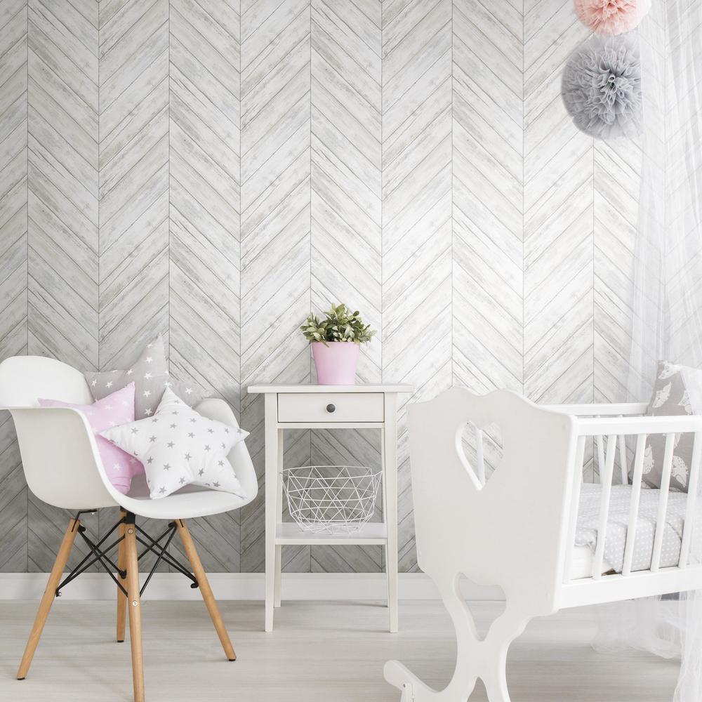 herringbone-wood-boards-peel-and-stick-wallpaper-white-york-wallcoverings-rmk11453wp